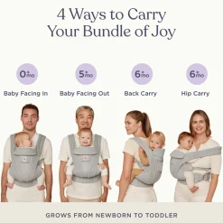 Ergobaby Bæresele, Omni Deluxe, Mesh - Soft Olive- Bæreseler & Vikler