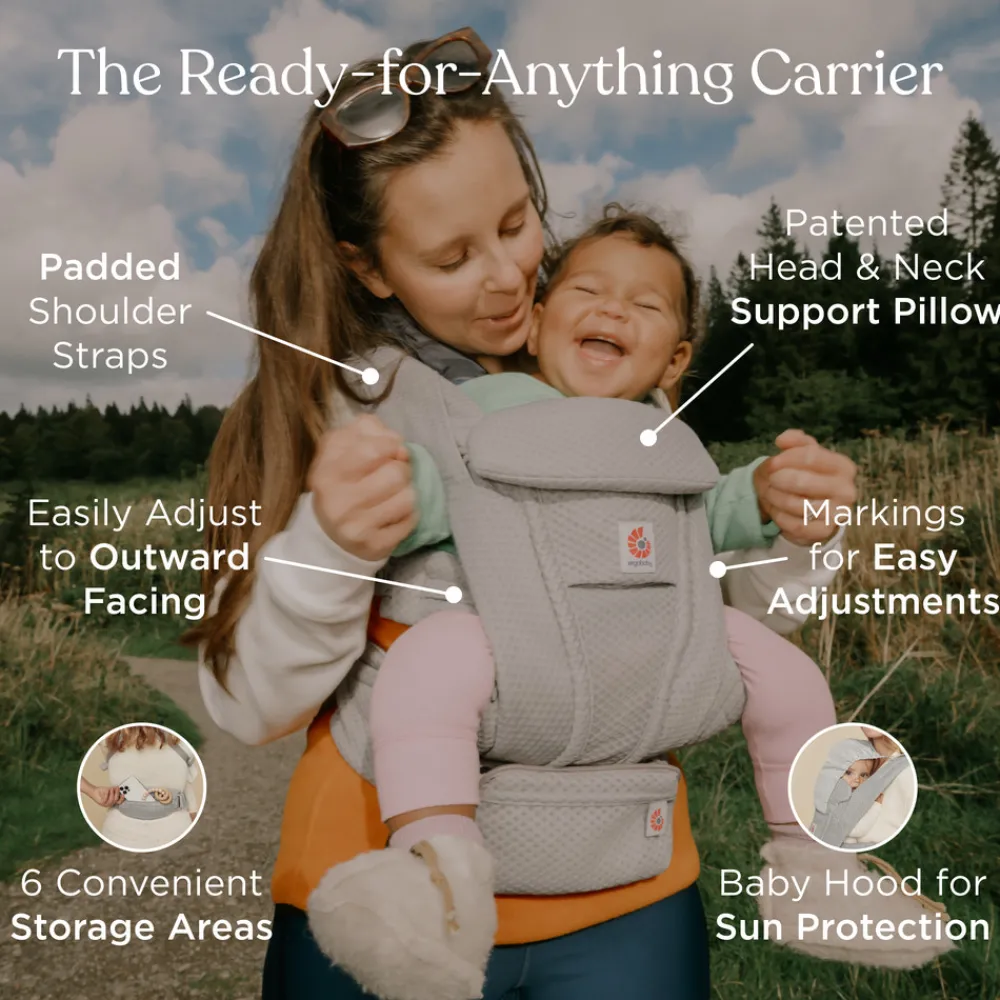 Ergobaby Bæresele, Omni Deluxe, Mesh - Midnight Blue- Bæreseler & Vikler