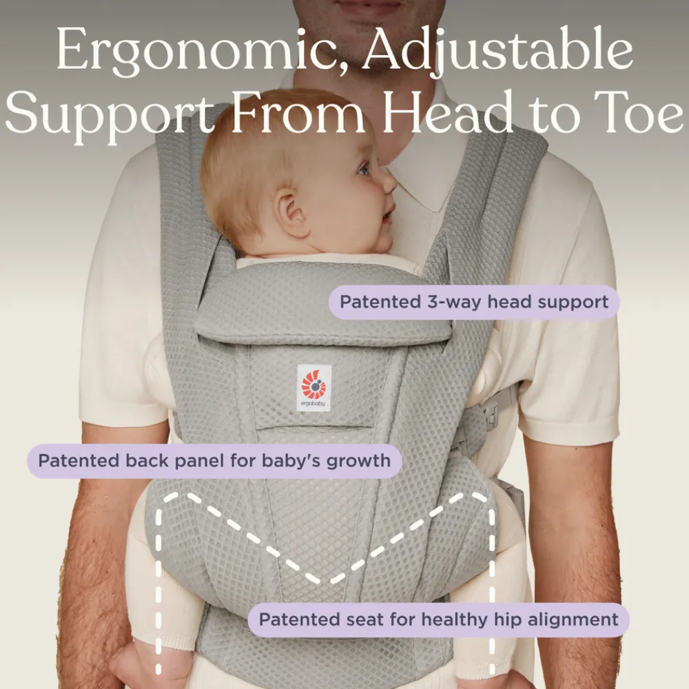 Ergobaby Bæresele, Omni Deluxe, Mesh - Natural Beige- Bæreseler & Vikler