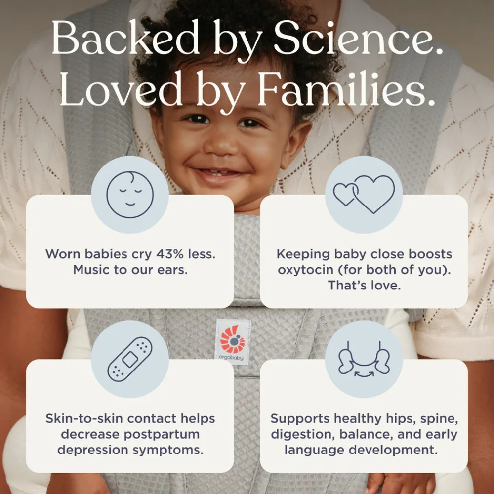 Ergobaby Bæresele, Omni Deluxe, Mesh - Natural Beige- Bæreseler & Vikler