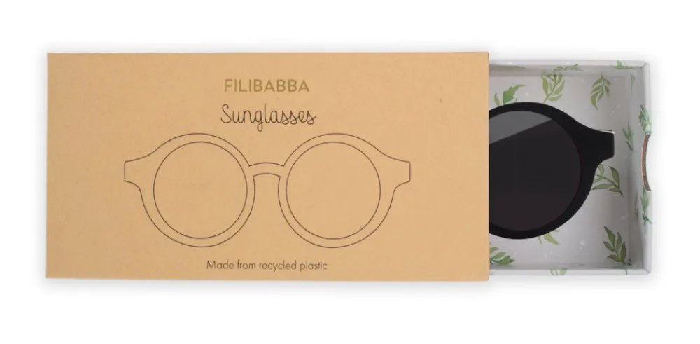 Filibabba Børnesolbriller i genbrugsplastik - Black- Solbriller