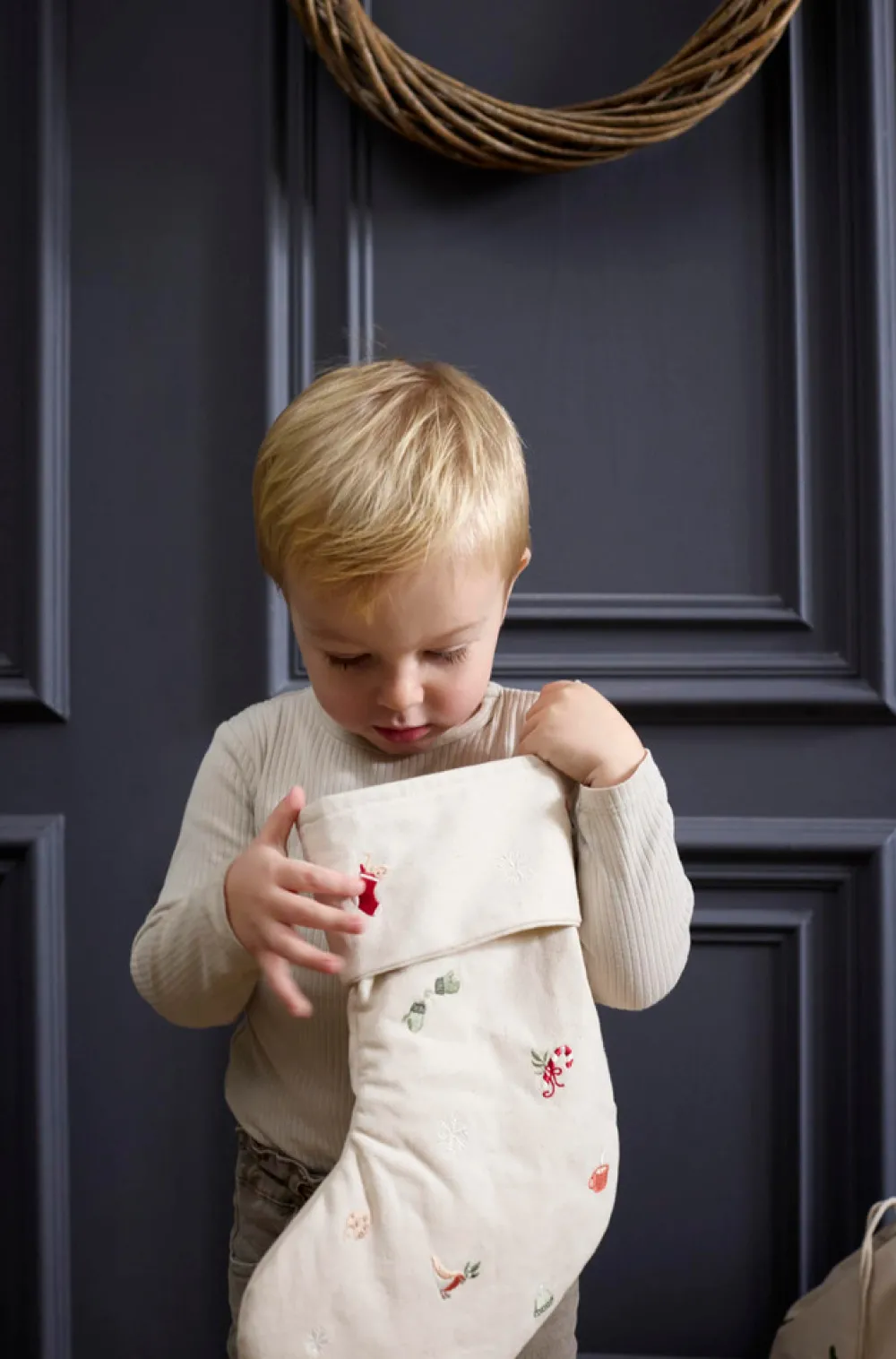 Filibabba Broderet sok - Wonderful Winter- Dekorationer