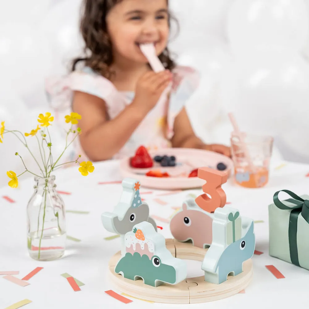 Done By Deer Celebration parade Deer friends Farvemix-Børn Fødselsdagstoge|Trælegetøj