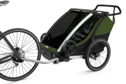 Thule Chariot Cab 2 - cypres green- Søskende/Tvillingevogne|Cykelvogne