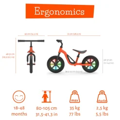 Chillafish Charlie Glow balancecykel - Orange- Løbecykler & Cykler