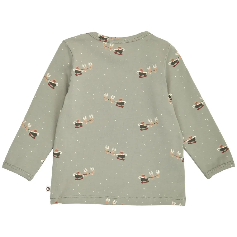 Müsli Christmas Bluse - Shadow/Deep green/Balsam cream- Juletøj|Bluser