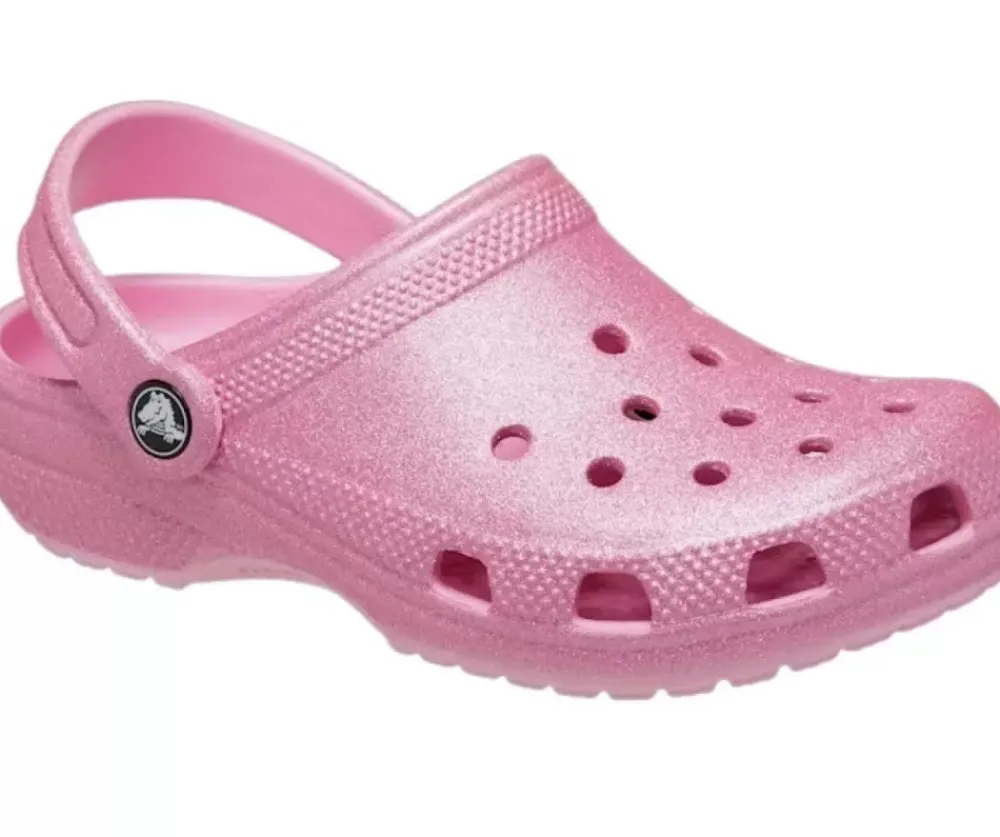 CROCS Classic Glitter Clog K - Pink tweed- Sandaler Med Lukket Tå