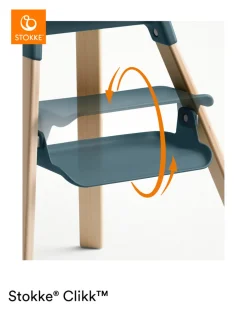 Stokke® Clikk højstol - Fjord Blue-Børn Højstole Med Tilbehør
