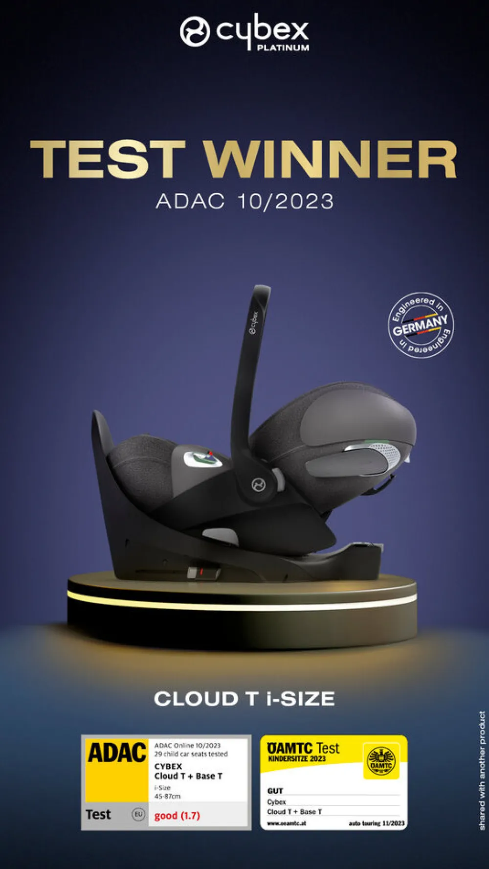 Cybex Cloud T i-Size PLUS inkl. base - leaf green- Autostole 40-87 Cm (0-15 Mdr.)