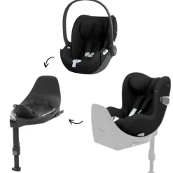 Cybex Cloud T og Sirona T inkl. base- Autostole 61-105 Cm (3 Mdr.-4 År)|Autostole 40-87 Cm (0-15 Mdr.)