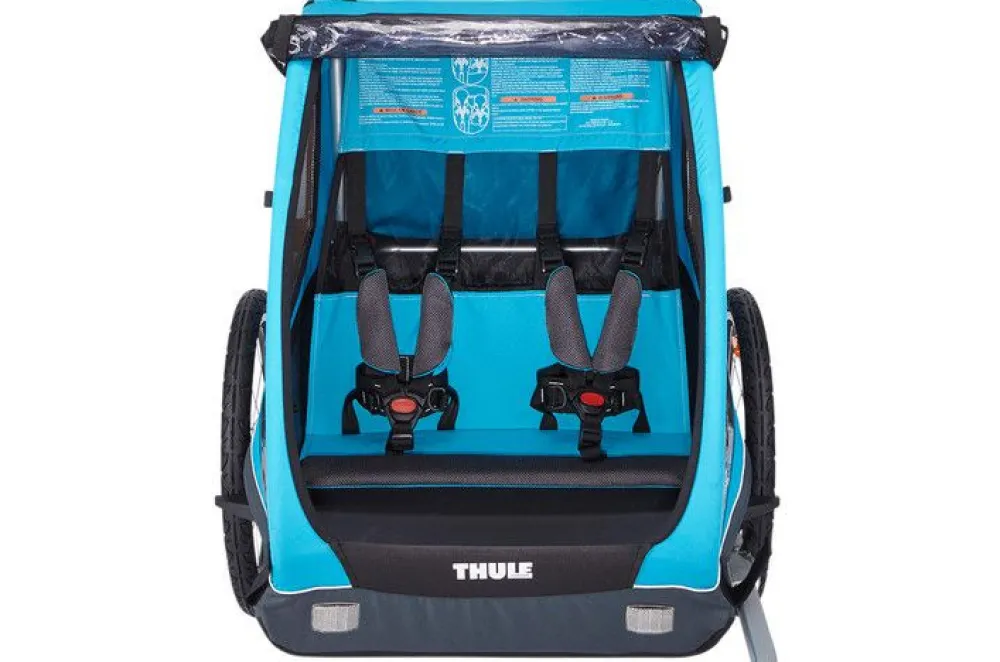 Thule Coaster XT - blue- Søskende/Tvillingevogne|Cykelvogne