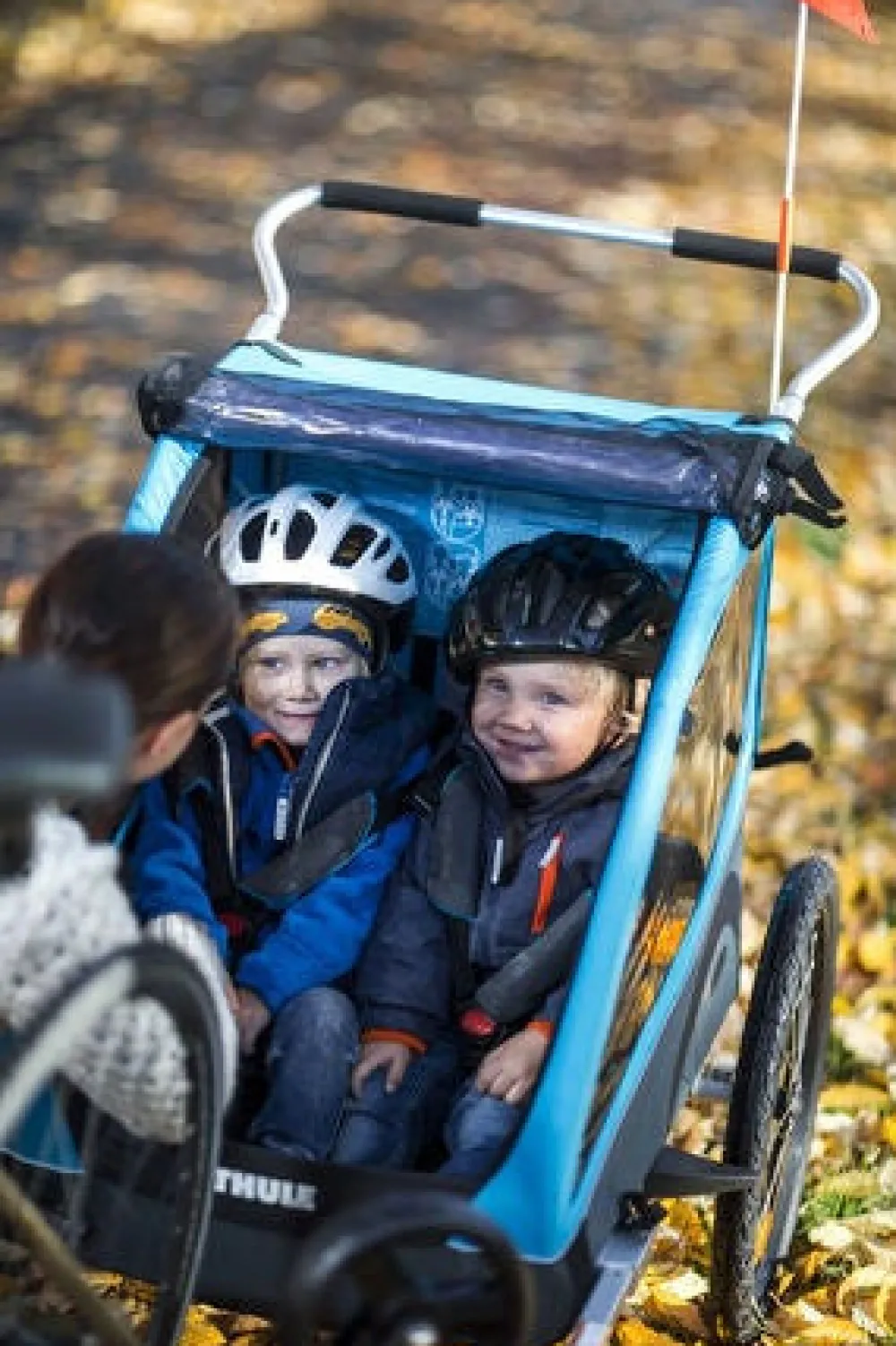 Thule Coaster XT - blue- Søskende/Tvillingevogne|Cykelvogne