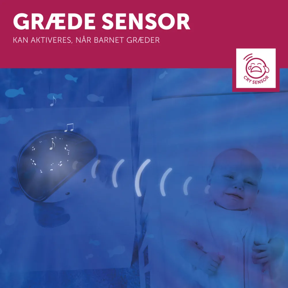 ZAZU CODY Projector Ocean, krabbe-Børn White Noise Og Højtalere|Lamper