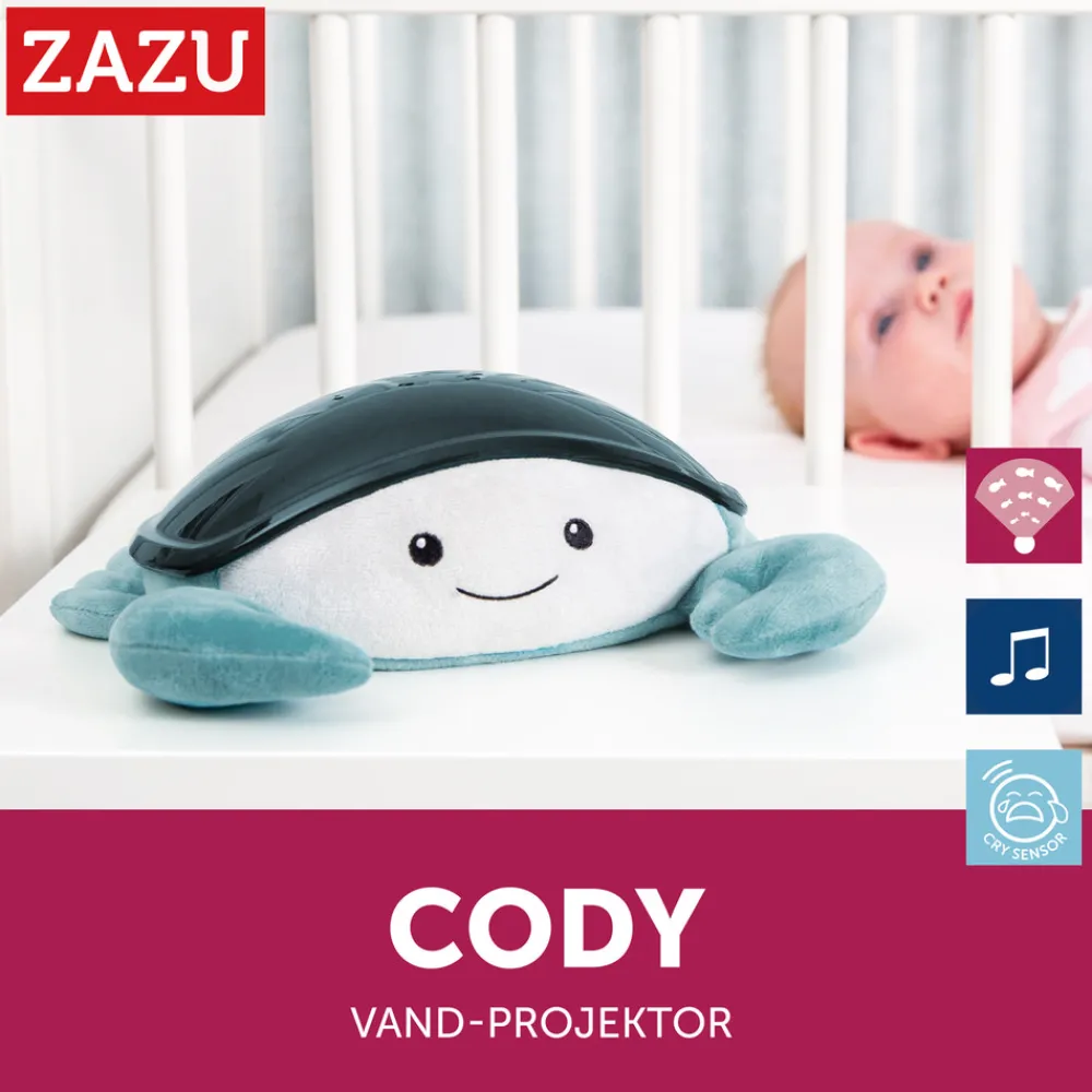 ZAZU CODY Projector Ocean, krabbe-Børn White Noise Og Højtalere|Lamper