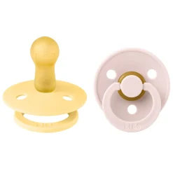 BIBS Colour 2 pk Latex Str. 2 Pale Butter/Petal- Sutter