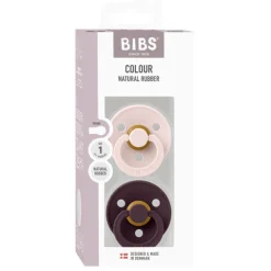 BIBS Colour 2 Pk Latex Str 1 Petal/Plum- Sutter