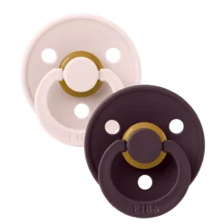 BIBS Colour 2 Pk Latex Str 2 Petal/Plum- Sutter