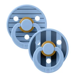 BIBS Colour 2 pk Pin Latex str.2 Sky Blue Mix- Sutter