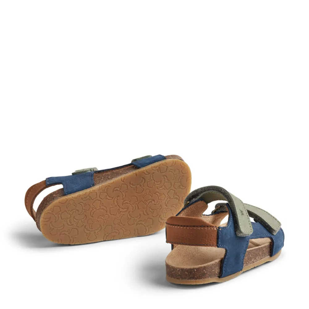 Wheat Corey kork sandal - blue- Sandaler Med Åben Tå