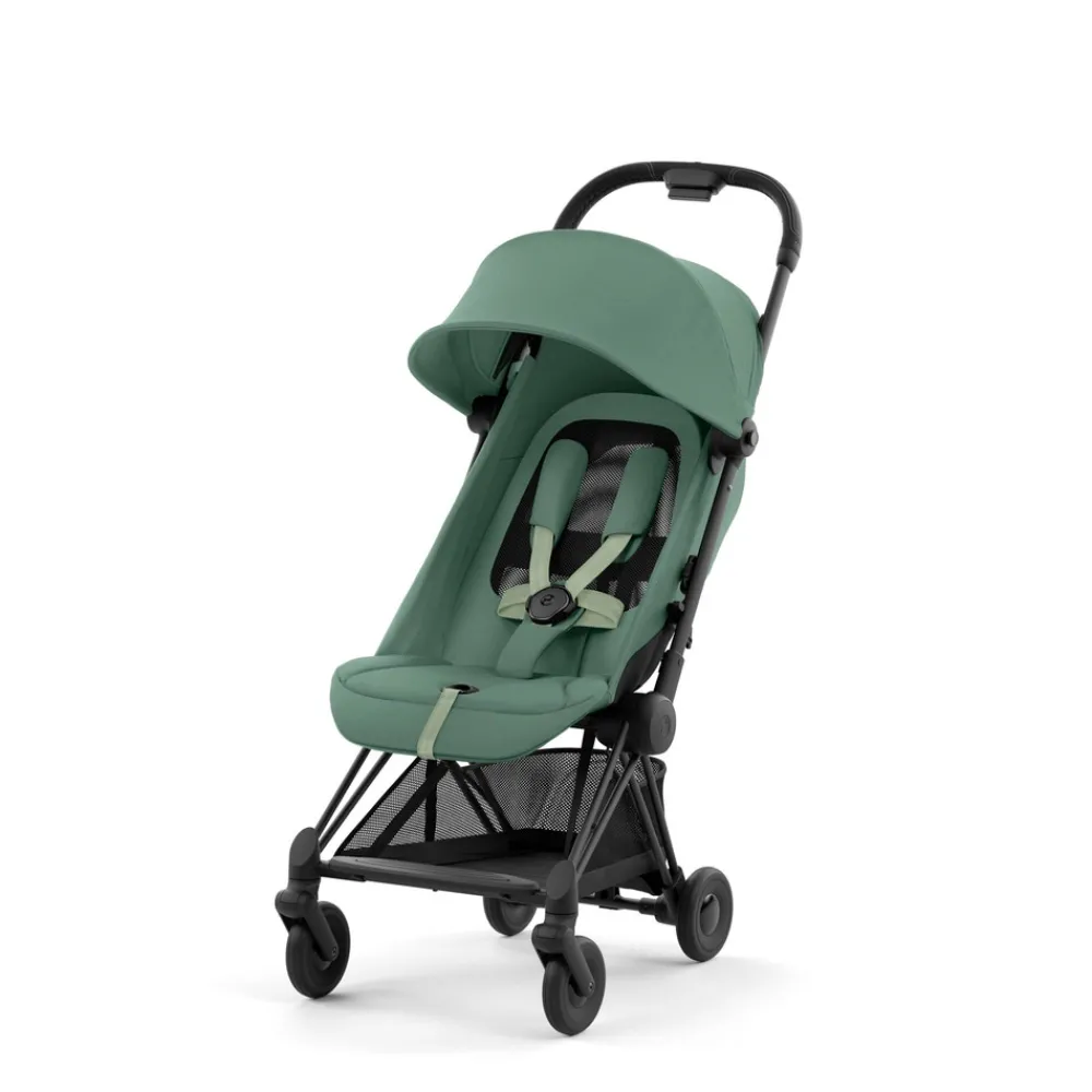 Cybex Coya - Matt Black Leaf Green- Rejseklapvogne