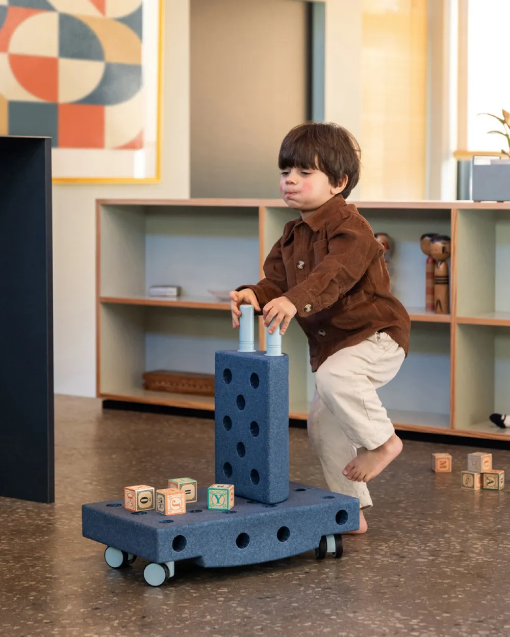 MODU Curiosity Set Deep Blue / Sky Blue- Store Byggesæt|Tumlemøbler