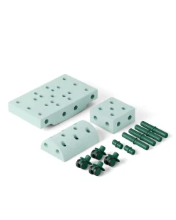 MODU Curiosity Set Ocean Mint / Forest Green- Store Byggesæt|Tumlemøbler