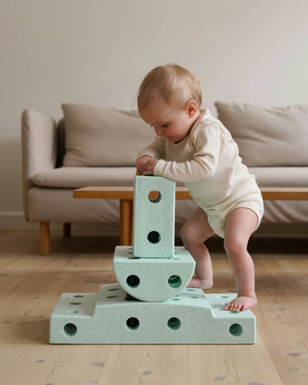 MODU Curiosity Set Ocean Mint / Forest Green- Store Byggesæt|Tumlemøbler