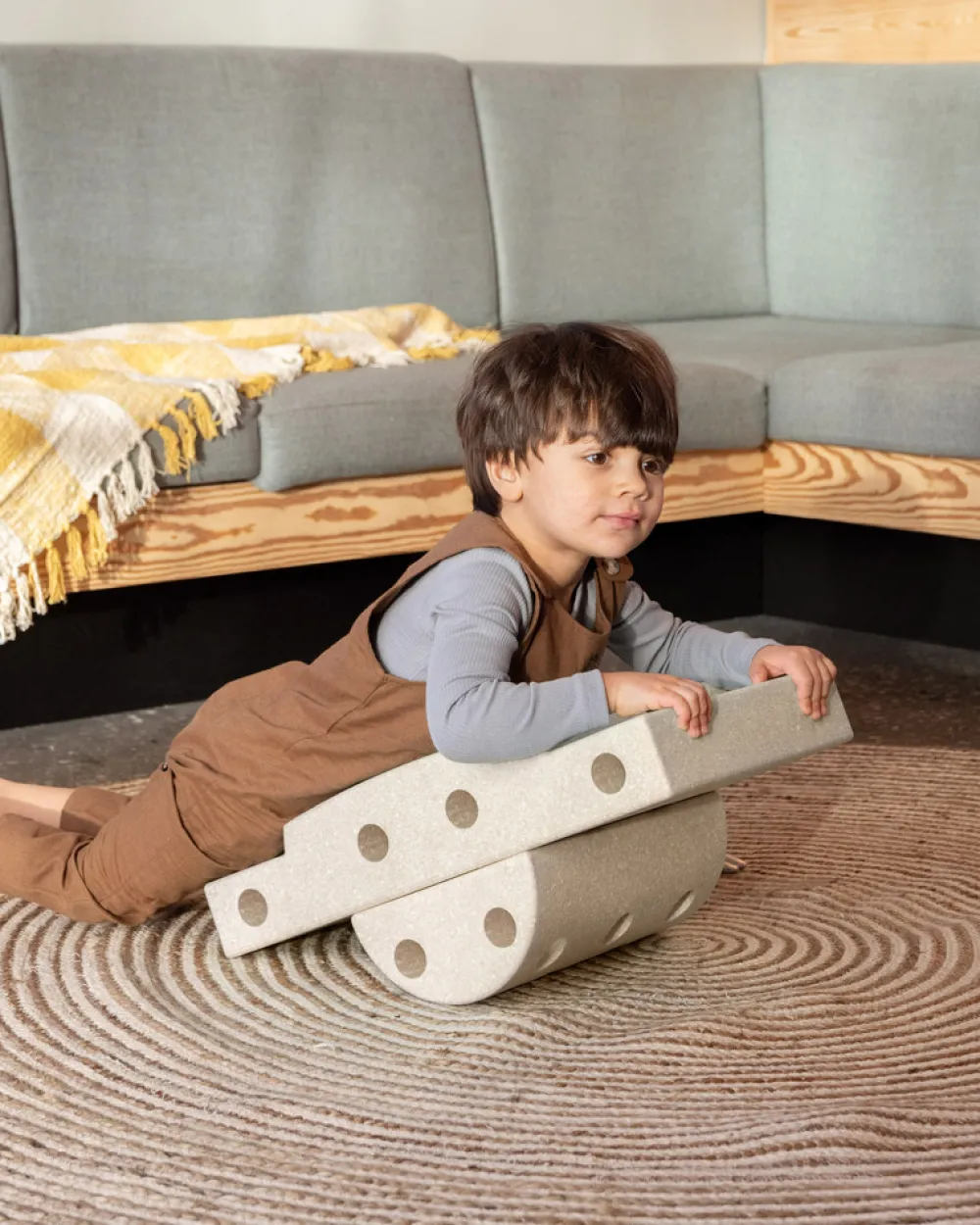 MODU Curiosity Set Sand Grey / Honey Yellow- Store Byggesæt|Tumlemøbler