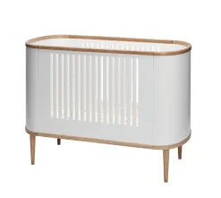 BeKids Curve babyseng - hvid/eg-Børn Tremmesenge