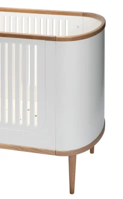 BeKids Curve babyseng - hvid/eg-Børn Tremmesenge