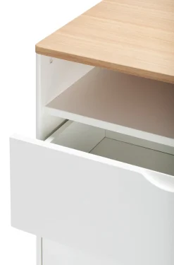 BeKids Curve puslekommode - hvid/eg-Børn Pusleborde|Pusleborde