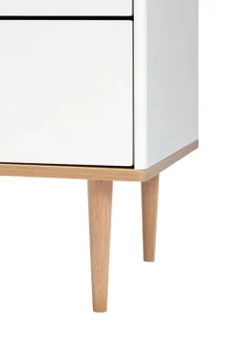 BeKids Curve puslekommode - hvid/eg-Børn Pusleborde|Pusleborde