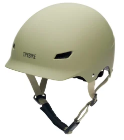 Trybike Cykelhjelm med retrolook - vintagegrøn S/M- Cykelhjelme & Tilbehør|Cykelstole & Hjelme