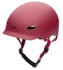 Trybike Cykelhjelm med retrolook - vintagerød S/M- Cykelhjelme & Tilbehør|Cykelstole & Hjelme
