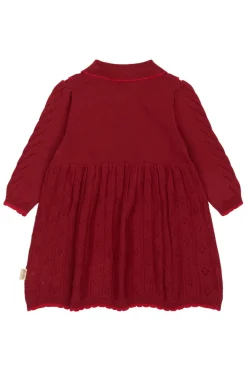 PETIT PIAO Daimi Strik Kjole - Biking Red- Kjoler