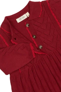 PETIT PIAO Daimi Strik Kjole - Biking Red- Kjoler