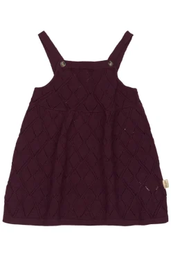 PETIT PIAO Dalia Strik Kjole - Dark Grape- Kjoler