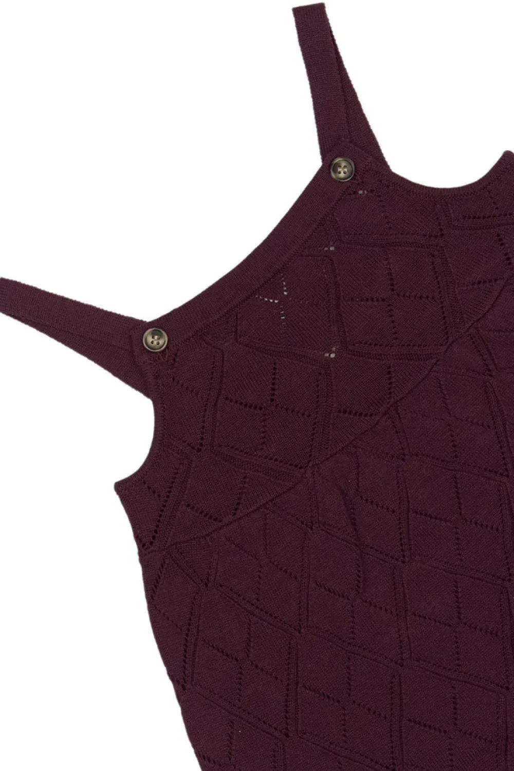 PETIT PIAO Dalia Strik Kjole - Dark Grape- Kjoler