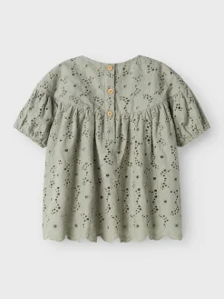 Lil' Atelier Dally ss løs skjorte - FOREST FOG- T-Shirts & Toppe|Skjorter