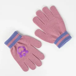 YM-EYEWEAR 2-Delt Hue og vante sæt - Gabby's Dollhouse - LRØD/LILLA- Luffer & Vanter|Elefanthuer & Huer