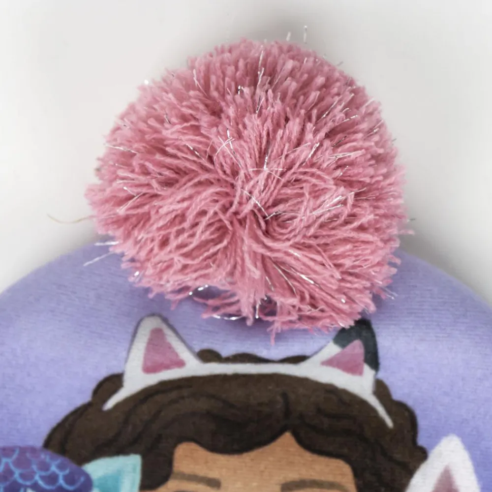 YM-EYEWEAR 2-Delt Hue og vante sæt - Gabby's Dollhouse - LRØD/LILLA- Luffer & Vanter|Elefanthuer & Huer