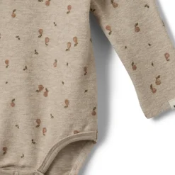 Sofie Schnoor Kids Dicte Body - Beige Melange- Bodystocking Langærmet