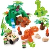 ECOIFFIER Dinoland m/køretøj & figurer- Små Byggesæt