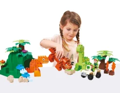 ECOIFFIER Dinoland m/køretøj & figurer- Små Byggesæt