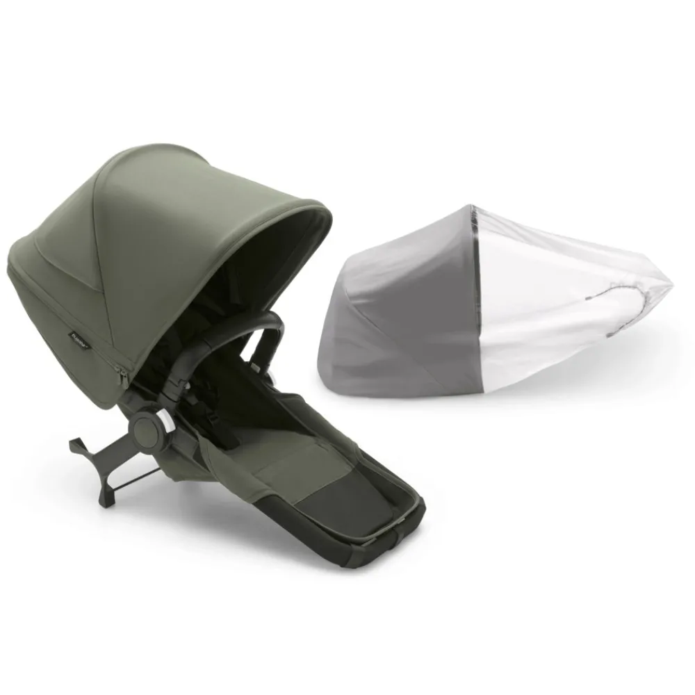 Bugaboo Donkey 5 duo extension complete - forest green- Tilkøb Til Søskendevogne