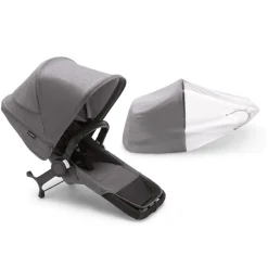 Bugaboo Donkey 5 duo extension complete - grey melange- Tilkøb Til Søskendevogne