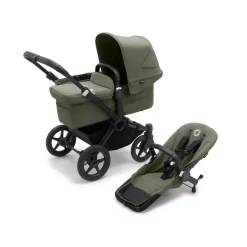 Bugaboo Donkey 5 mono complete - forest green/black stel- Søskende/Tvillingevogne|Kombivogne Med Ergonomiske Sæder