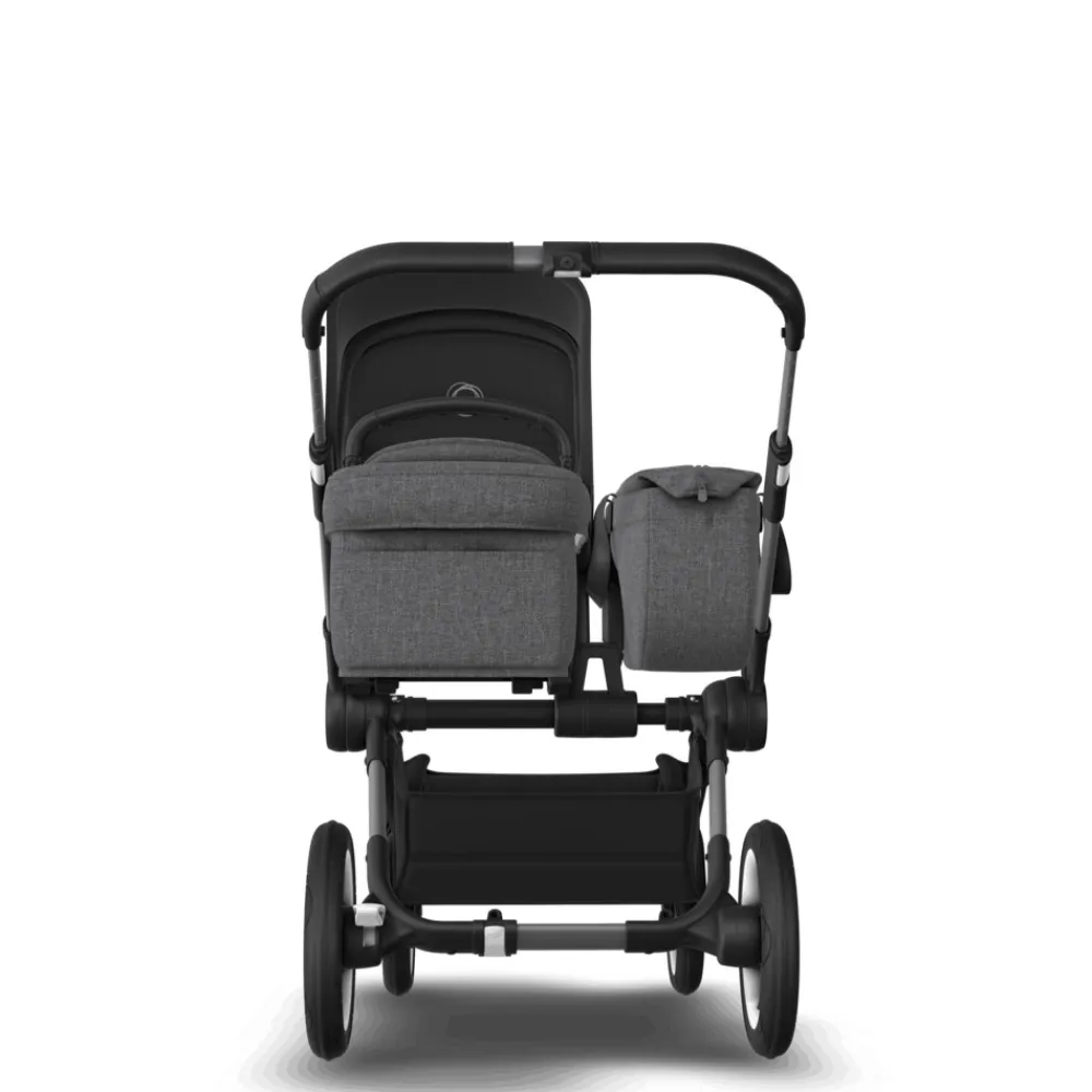 Bugaboo Donkey 5 mono complete - grey melange/graphite stel- Søskende/Tvillingevogne|Kombivogne Med Ergonomiske Sæder