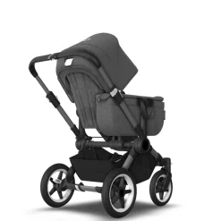 Bugaboo Donkey 5 mono complete - grey melange/graphite stel- Søskende/Tvillingevogne|Kombivogne Med Ergonomiske Sæder