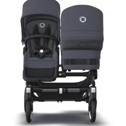 Bugaboo Donkey 5 søskendevogn complete - stormy blue/graphite stel- Søskende/Tvillingevogne
